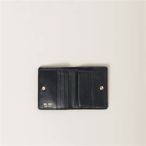 Black Small Matelassé Nappa Leather Wallet 